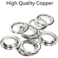 thumbnail image 4 of Professional Grommet Tools Kit, Cupronickel Eyelets 12Mm 1/2 Inch, Silver Tone, For Fabric Leather Crafts, All-in-one Kit With Handheld Hole Cutter And Punch Tool, 4 of 5