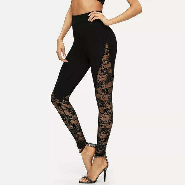 Black Friday Deals 2022 TIMIFIS Leggings for Women Workout Leggings for  Women Fashion Womens Sexy Leggings Lace Trousers Yoga Patchwork Sport  Casual Pants 