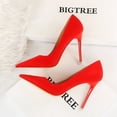 thumbnail image 2 of Sandalias de tacón alto y boca baja para mujer, zapatos de gamuza con punta puntiaguda, sexys, para discoteca, para mujer, 2 of 5