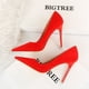 thumbnail image 2 of Sandalias de tacón alto y boca baja para mujer, zapatos de gamuza con punta puntiaguda, sexys, para discoteca, para mujer, 2 of 5