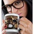 thumbnail image 2 of 3drose, Spices Food Still Life with Wooden Spoon, 11oz Two-tone Black Mug, 2 of 6