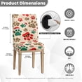 thumbnail image 5 of COEQINE Reusable Dining Room Chair Slipcovers 6-Pack, Stretch Machine Washable Covers Protect from Spills & Pet Hair, Universal Fit for Most Dining Chairs, Christmas Paw Leopard Print, 5 of 7