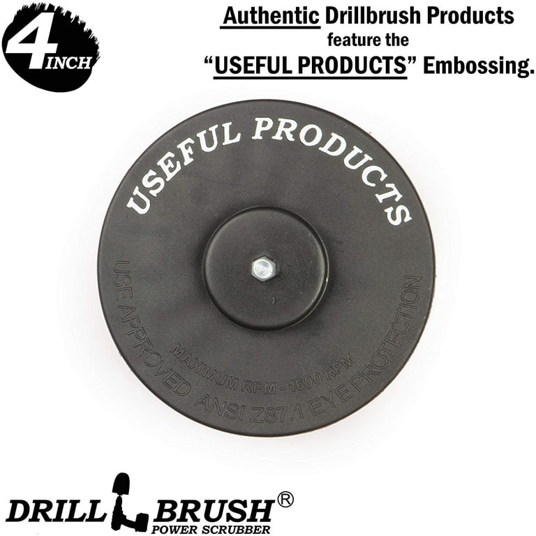 Drillbrush Power Drill Attachment Scrub and Cleaning Brush for Cleaning  Bathroom 2in-Lim-Yellow-Short-QC