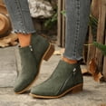 thumbnail image 2 of Urbanix Women Side Zipper Ankle Booties, Pointed Toe Low Block Heel Comfortable Dress Boots for Daily Work Casual Wear, 2 of 5