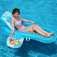 thumbnail image 1 of Tumbona para piscina Sloosh para adultos con portavasos, color azul, 1 of 7
