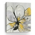 thumbnail image 2 of 30" Modern Yellow and Black Flower in Bloom Canvas Wall Art, 2 of 5