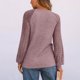 thumbnail image 5 of Tops formales,Blusa de encaje con patchwork para mujer, manga larga, cuello redondo, tejido de poliéster, estilo bohemio, uso diario informal, sopatenor, 5 of 8