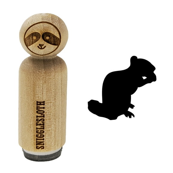 Squirrel Chipmunk Eating Solid Rubber Stamp for Scrapbooking Crafting Stamping - Mini 1/2 Inch