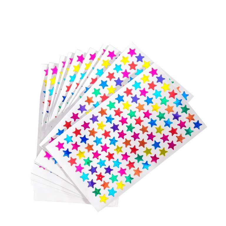 NUOLUX Pack of 960pcs 1cm Self Adhesive Assorted Colors Shiny Sparkle Star  Stickers Kids Students Rewards Teachers Supplies 