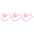 thumbnail image 1 of 3 Paquete Pared Montado Ovalado Toalla Anillo ABS Colgante Soporte Autoadhesivo para Baño Cocina Accesorios, Rosa, 1 of 7