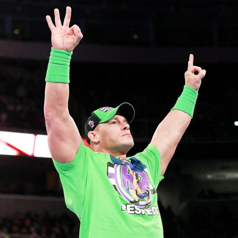 John Cena Baseball Hat Respect Green Multi Cenation