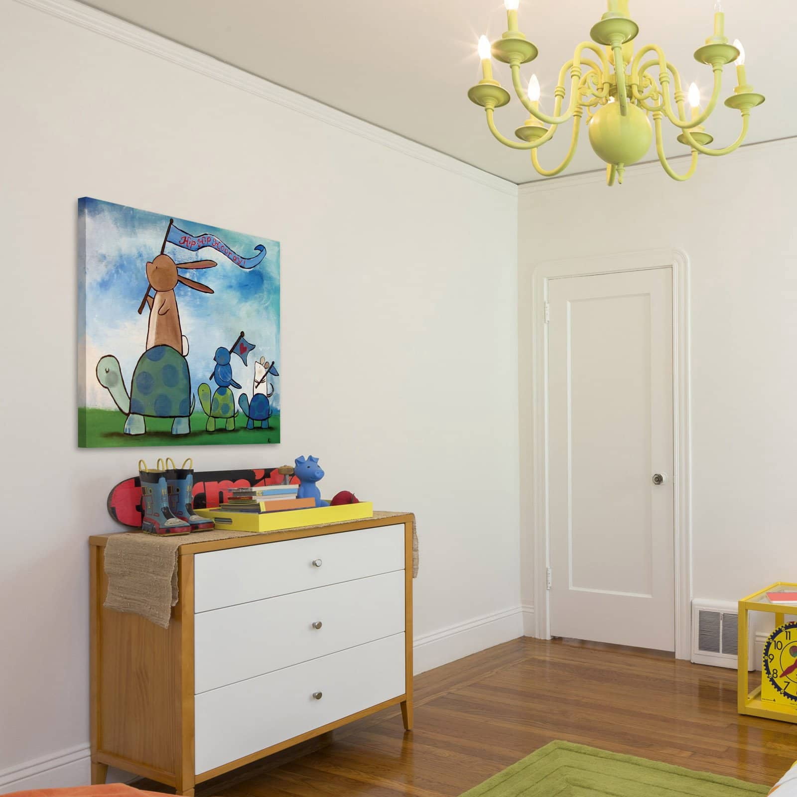 Marmont Hill "Turtle Parade" by Andrea Doss Painting Print on Wrapped Canvas