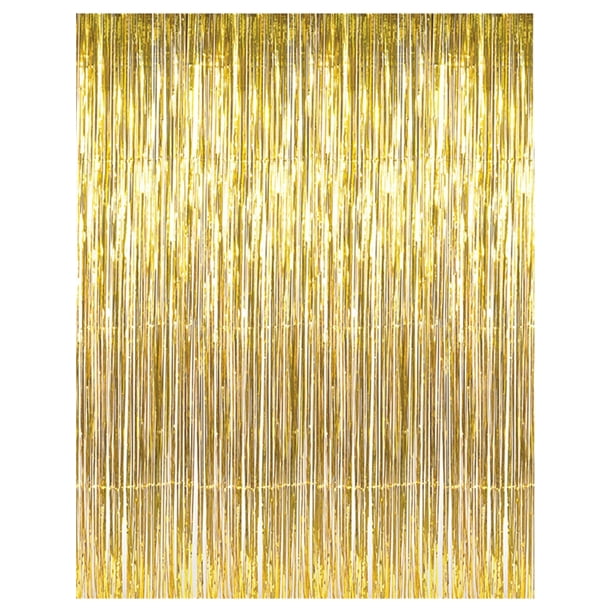 Rhode Island Novelty 3' x 8' Gold Tinsel Foil Fringe Door Window