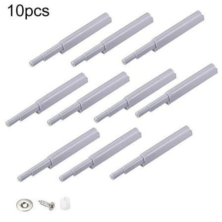 10 Pack Push to Open Cabinet Latches with Soft Close Damper,Magnetic Buffer Hinges for Drawers and Cupboard Doors,Furniture Hardware Catches Set
