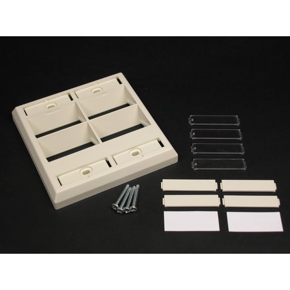 Lot of 2 Legrand Activate Double Gang Angled Faceplate Wiremold, Ivory