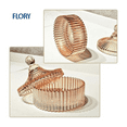 thumbnail image 6 of Decorative Glass Jars with Lid Crystal Storage Bowl Qtip Holder Vanity Canister Jar Bathroom Organizer, 6 of 6