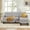 Light Gray, variant on Magic Union Convertible Sectional Sofa Couch for Living Room, L-Shaped Couch 3 Seats Sofas with Linen Fabric, Movable Ottoman Small Sofa Mid Century for Small Apartments, Living Room and Office,Black