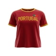 thumbnail image 6 of Womens T Shirts Short Sleeve Cropped Top Portuguese Football Casual Tee Womens Tees Red L, 6 of 7