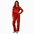 thumbnail image 5 of Matching Family Halloween Pajama Sets Womens Pjs Long Sleeve Sleepwear Holiday Lounge Outfit-Woman, 5 of 7
