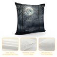 thumbnail image 4 of Sheronv Moon Trees Night Graphic Decorative Cushion Throw Pillow Cover for Home Couch Living Room Sofa - High-Quality Aesthetic Decor - 1PC 12x12in, 4 of 5