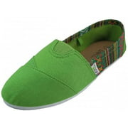 EasySteps Women's Canvas Slip-On Shoes with Padded Insole Green-9