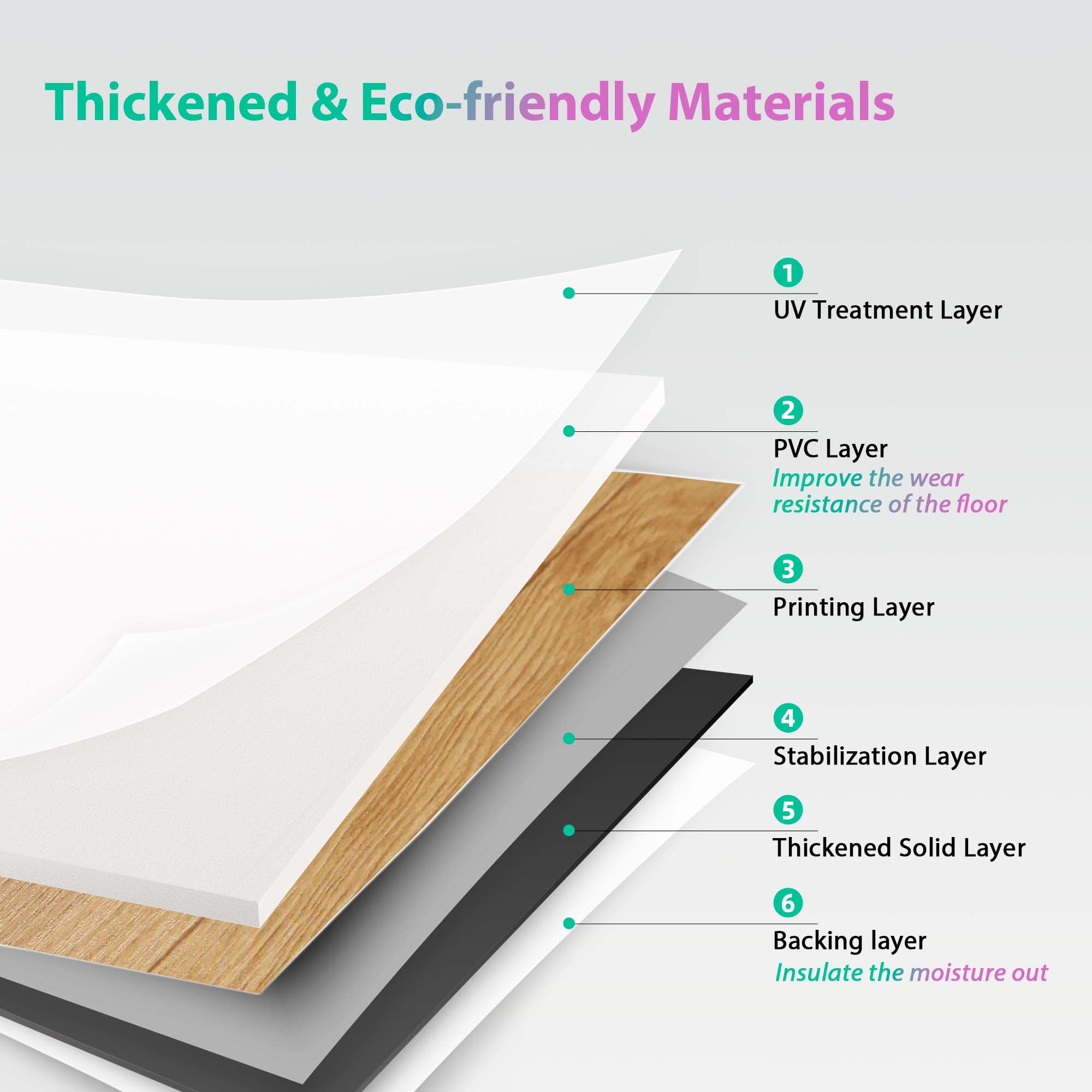 vinyl sheet flooring roll PVC luxury vinyl tile 39"x 197" Waterproof vinyl floor planks for Bathroom Living Room Kitchen 1.6mm thickness