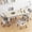 Grey, variant on Huisuilinss Kids Table and 4 Chairs Set,Height Adjustable Toddler Table and Chair Set, Graffiti Desktop, Multifunctional Toddler Table for Reading, Drawing, Eating, for Ages Over 3, 23.6''Wx47.2''L