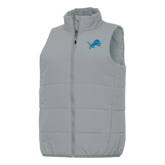 Women's Antigua Gray Detroit Lions Experience Full-Zip Vest