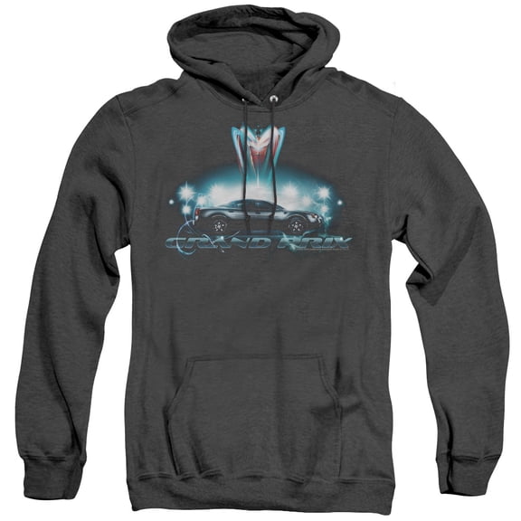 Pontiac Silver Grand Prix Adult Heather Hoodie Sweatshirt Black