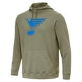 thumbnail image 2 of Men's Antigua Olive St. Louis Blues Cloud Pullover Hoodie, 2 of 3