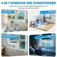 thumbnail image 2 of 8,000 BTU Window Air Conditioner 4 Mode - Cools up to 380 Sq. Ft, 15-SEER, Energy Saving 38%, Uhomepro Air Conditioners w/ Washable Filter & Adjustable Window Fit, 2 of 11