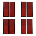 thumbnail image 1 of Réflecteurs Rectangulaires Rouges 8X Universels pour Motos Vélos Tout-Terrain Vélos de Terre, 1 of 8