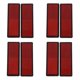 thumbnail image 1 of 8X Rectángulo Rojo Reflectores Universal para Motocicletas ATV Bikes Dirt Bikes, 1 of 5