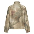 thumbnail image 6 of Jackets for Women Winter Coat Jackets Flannel Stand Collar Jacket(Abstract Beige Patterned Artwork,Size:S-4XL), 6 of 7