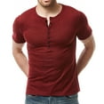 thumbnail image 4 of Birdeem T-Shirt Blouse pour Homme Décontracté Uni Mode à Enfiler Col Rond Manches Courtes, 4 of 7