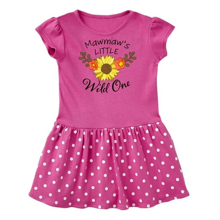 

Inktastic Mawmaw s Little Wild 1 with Beautiful Sunflower Gift Baby Girl Dress