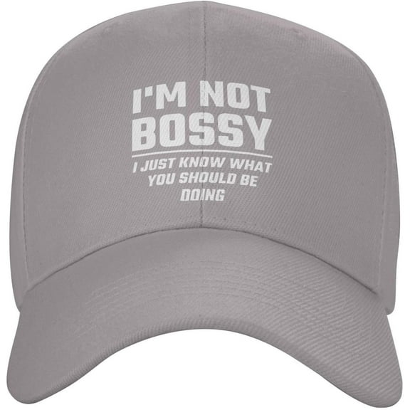 I'm Boss I Just Know What You Should Be Doing Trucker Hat Men Women Baseball Cap Dad Hat Adjustable Black