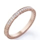 thumbnail image 1 of JeenMata Alianza de Boda de Estilo Eduardiano con Moissanita de Forma Redonda de 0,25 Quilates, Estilo Art Déco con Filigrana, Chapado en Oro Rosa de 18 K sobre Plata, 1 of 6