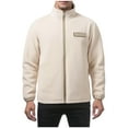 thumbnail image 2 of YLSDY Mens Fleece Jacket Zip Up Lightweight Sweater Jackets Stand Collar Casual Warm with Pockets for Home Office Hiking Khaki XL, 2 of 4