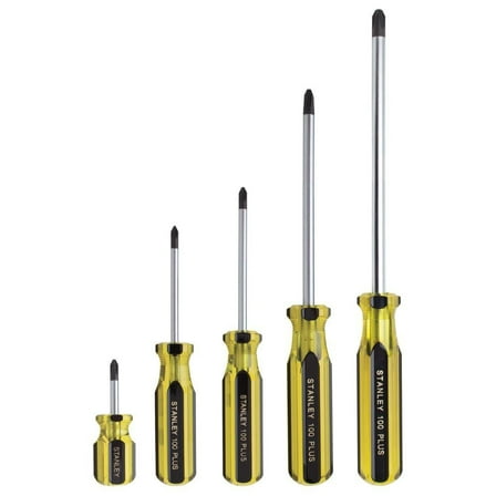 Stanley 100 Plus Phillips Screwdriver Set 5Pc