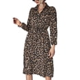 thumbnail image 2 of Vestido Informal Para Mujer, Vestido Con Abertura Lateral, Manga Larga, Lazo En La Cintura, Encantador Para La Oficina, Para Dama, Para Ir De Compras ANGGREK Otros, 2 of 6