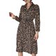 thumbnail image 1 of Vestido de Solapa para Mujer,Vestido Largo con Estampado de Leopardo, Vestido Informal de Manga Larga para Mujer, Vestido con Lazo en la Cintura, artesanía Excepcional, 1 of 6