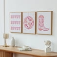 thumbnail image 4 of Mainstays 3 Pc Set Pink Western Theme Wall Art, Howdy, Boot, and Disco Globe, 4 of 18
