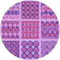 thumbnail image 1 of Ahgly Company Tapis d'Intérieur Lavables en Machine, Ronds, Violets, Transitionnels, Violets, Ronds de 3', 1 of 7