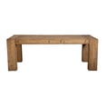 thumbnail image 3 of Mao Dining Table, 84 Inch Rectangular Top, Brown Reclaimed Pine Wood, 3 of 7