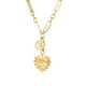 thumbnail image 1 of Collar gargantilla grueso con circonitas incrustadas en forma de sol y corazón, 1 collar minimalista de estilo hip hop, chapado en oro, neutro, 1 of 8