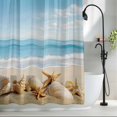 thumbnail image 3 of Shower Curtains for Bathroom-72"x84",Beach Conch Starfish Summer Ocean Waterproof Bath Curtain Grommet Shower Curtain Set with Hooks,, 3 of 9