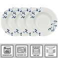 thumbnail image 3 of Azur de Limoges Bone China Deep Plate Set of 4, 3 of 8