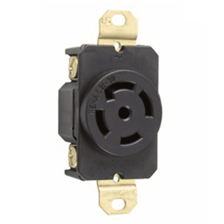 Non Nema Locking Receptacle - NEMA L21-30 Grounding Locking Receptacle, 30A 120/208V AC, 4 Pole 5 Wire, cUL Listed