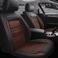 thumbnail image 2 of HUONA Car Seat Cover Set PU Leather Seat Protectors Front and Rear Full Set for Ram 1500 2009-2023, for Ram 2500, 3500 2010-2023 Brown, 2 of 8